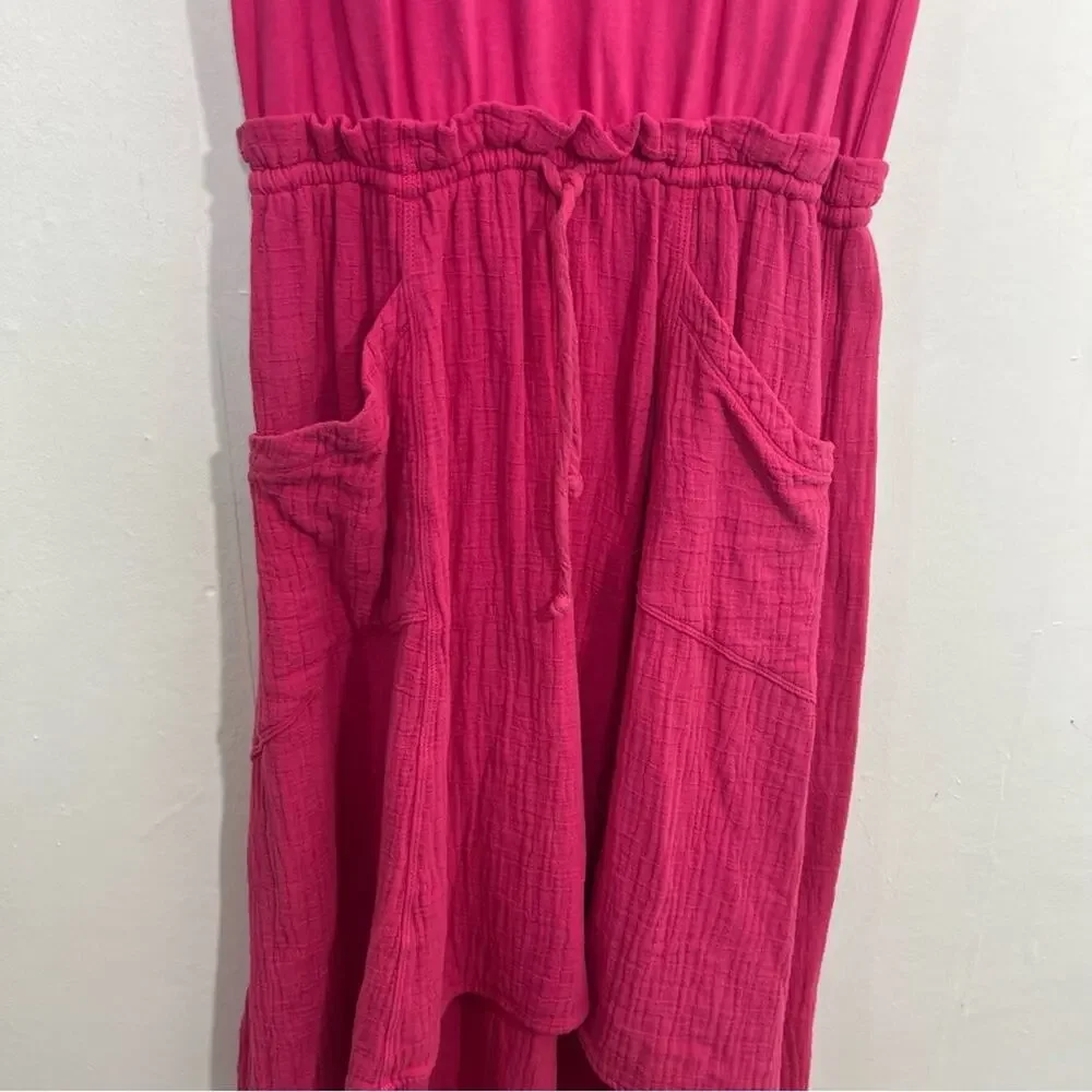 Daily Practice by Anthropologie Everyday Tee Dress XS Raspberry Rose/Hot Pink - Picture 6 of 15